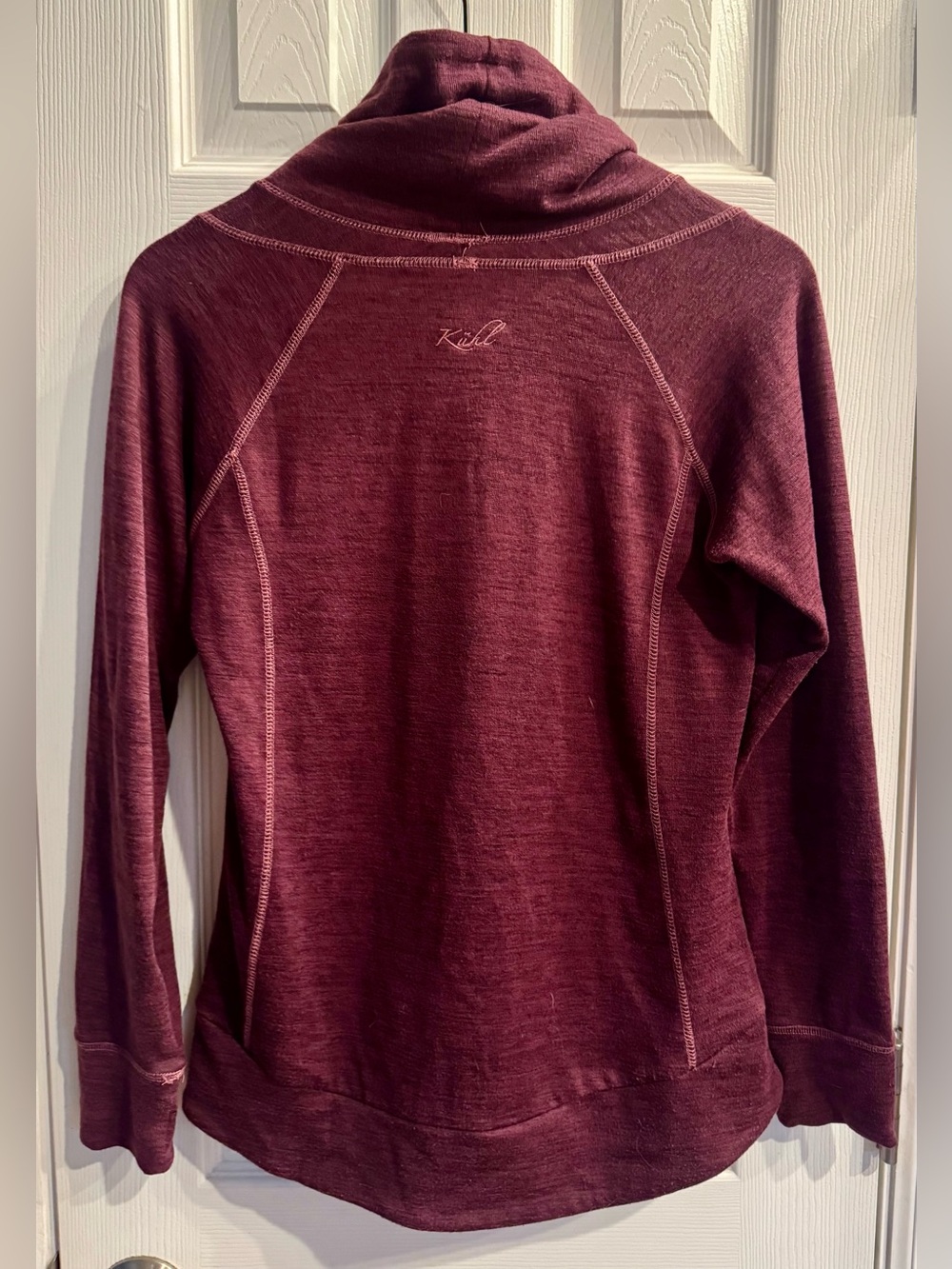 KÜHL Women’s Burgundy Cowl Neck Pullover Sweatshirt - Picture 3 of 5